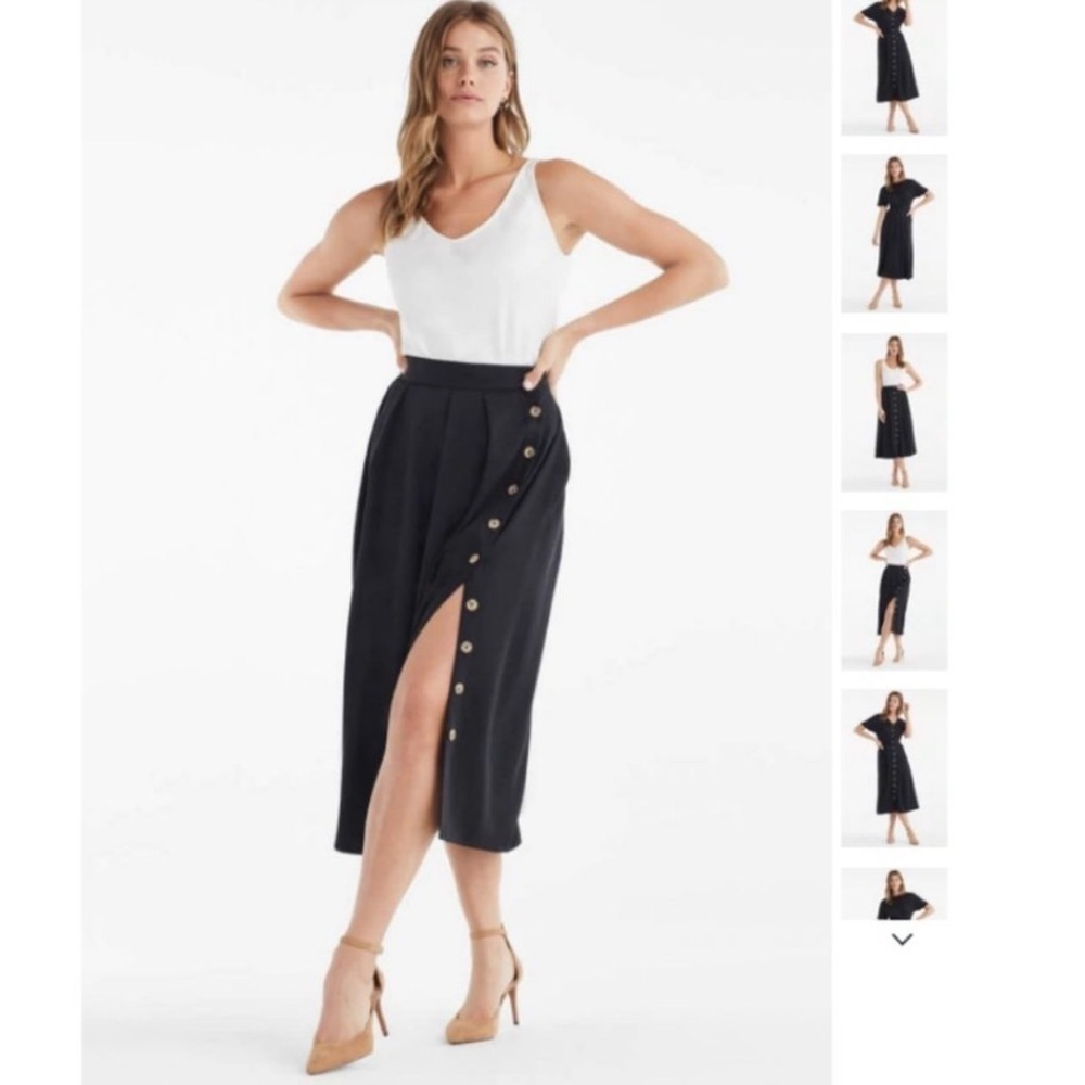 Vetta Capsule Blue Two Piece Midi Dress Convertible Skirt Set Size 0 XS NWT - Picture 6 of 16